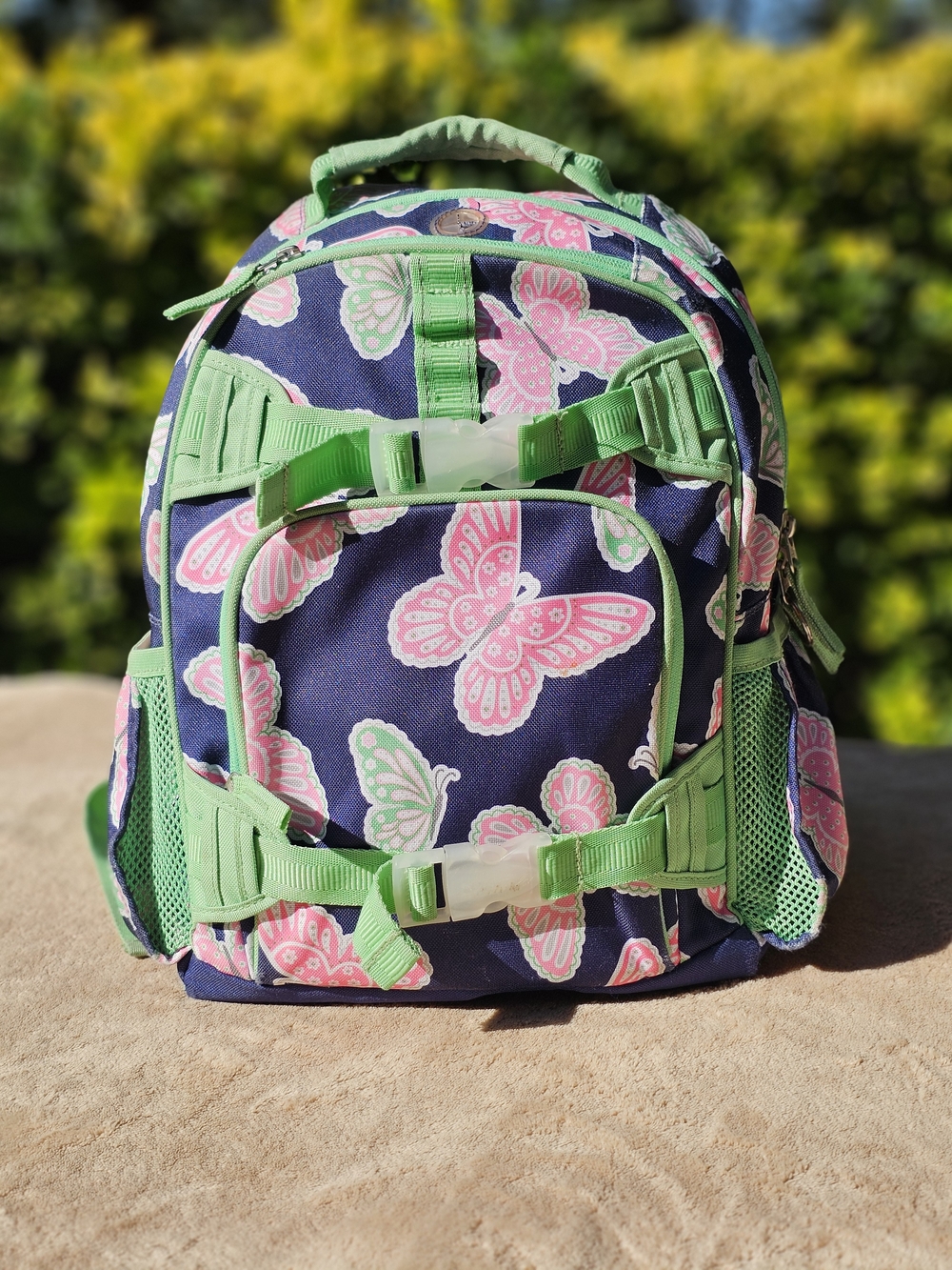 Pottery Barn Kids Butterfly Backpack - Green & Pink